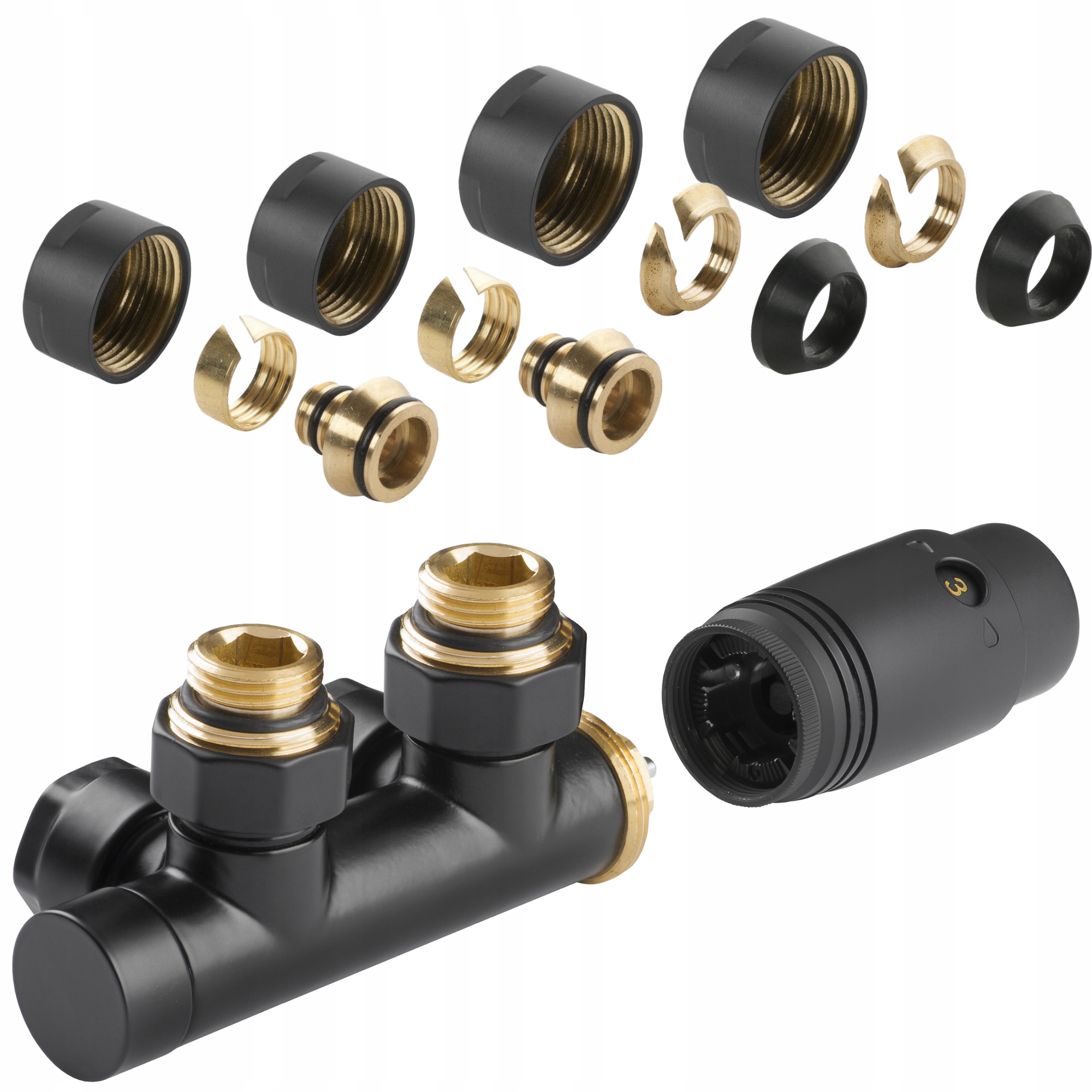 Invena CZ-91-015 sada termostatická uhlová